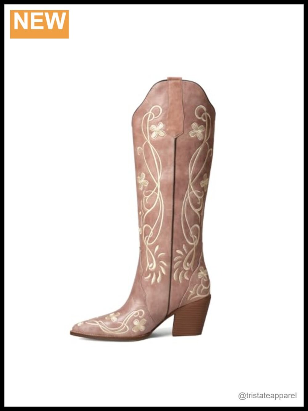 Women's Knee High Cowboy Boots Faux Leather Pull On Western Boots